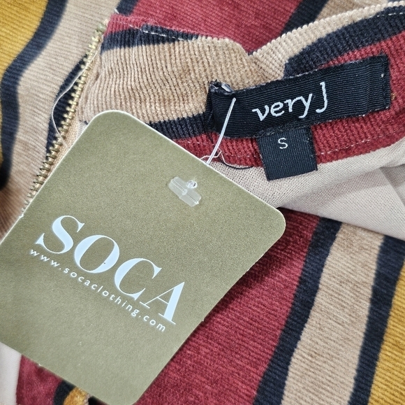 Very J corduroy striped a-line dress - Picture 6 of 7